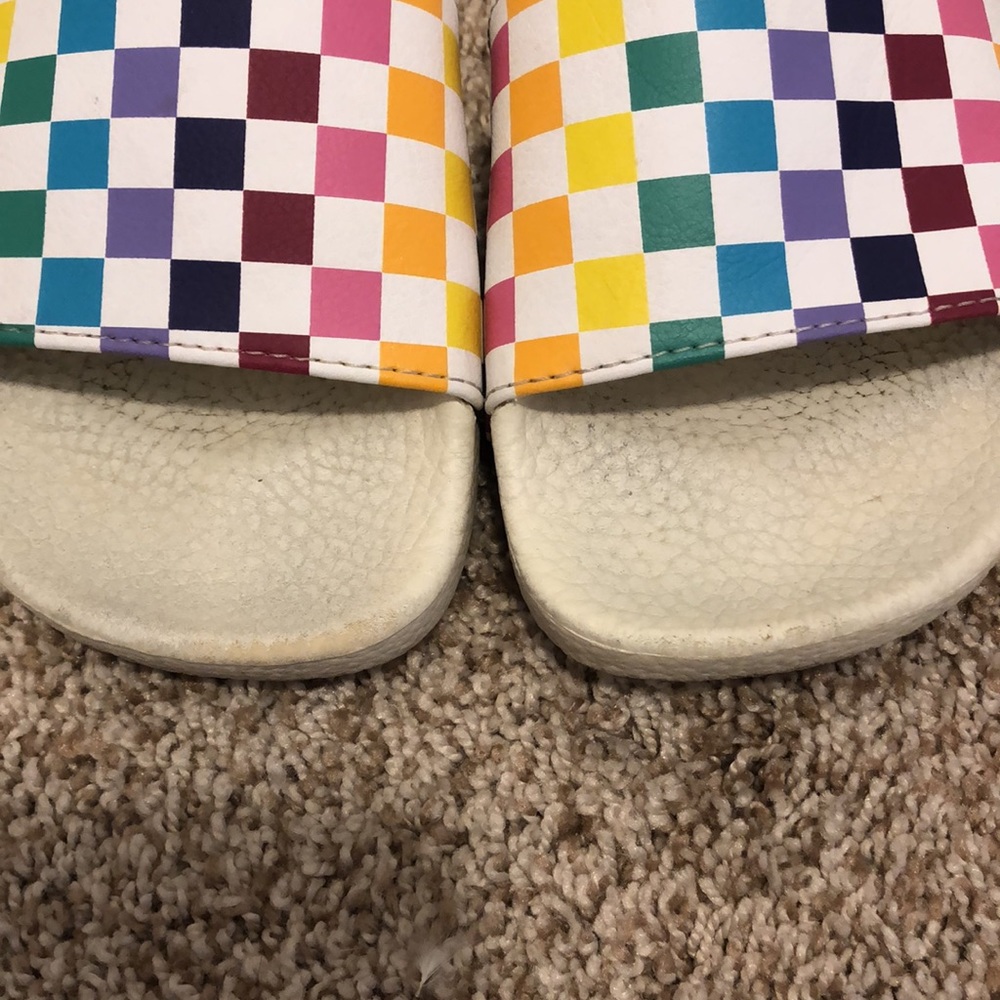 Vans Rainbow Check Slides - Picture 2 of 4